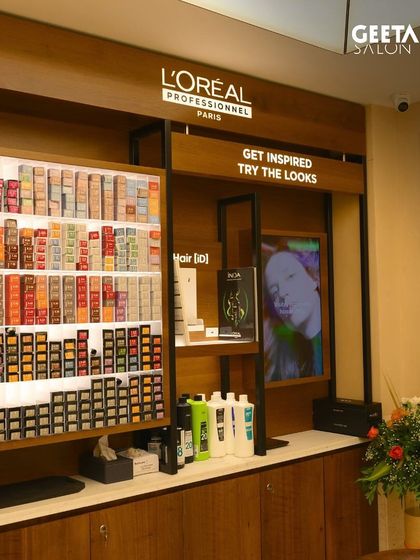 The L'Oréal Professionnel colour bar at our Bhubaneswar salon, where you can get inspired and try new looks.