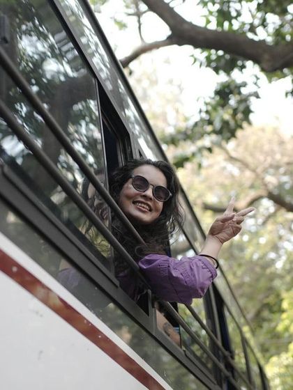 A candid moment of our dancers arriving for Spectra 2024.