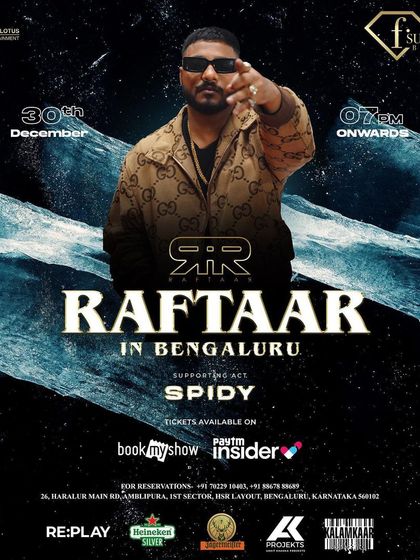 Poster for my gig as the supporting act for India's top hip-hop artist, Raftaar, at F Superclub. It was an epic night of pure hip-hop energy.