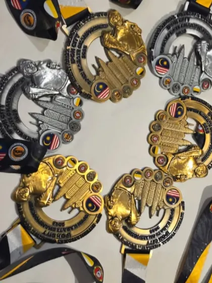 The rewards of hard work. These are just some of the medals our students have won at international competitions, including these from a tournament in Kuala Lumpur, Malaysia.
