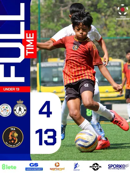 A goal fest. Our U13 team secured an incredible 13-4 victory in the Youth Championship.