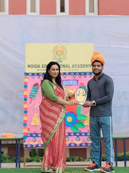 Being honored at the school assembly for our team's performance at the CBSE Nationals. Recognition like this motivates us to work even harder.
