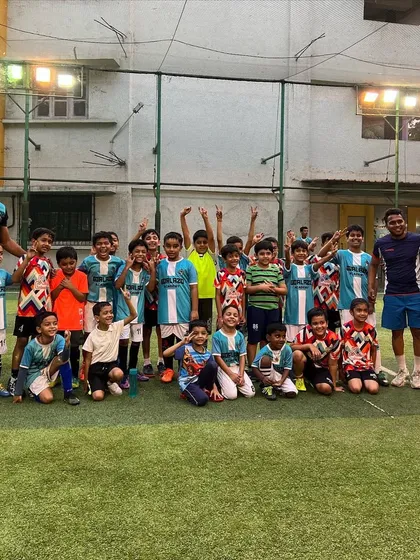 Our players with the Maverick's Football Academy team after a friendly and competitive practice match.