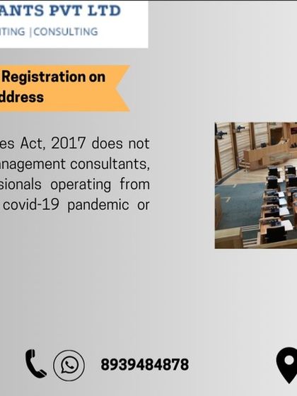This post reiterates the government's clarification that the GST Act does not restrict professionals from using a residential address for their GST registration. This is especially relevant for those who started working from home during the pandemic.