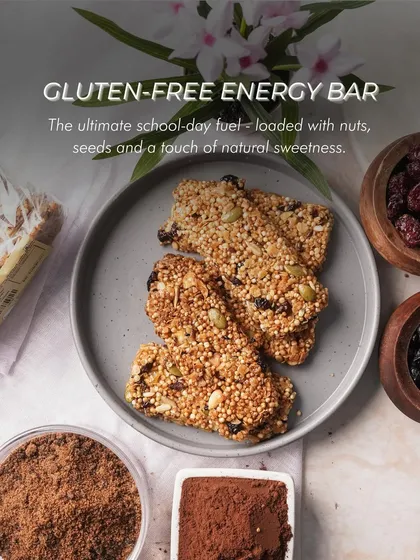 The ultimate school-day fuel. My gluten-free Energy Bar is loaded with nuts, seeds, and a touch of natural sweetness to keep kids focused and energized.