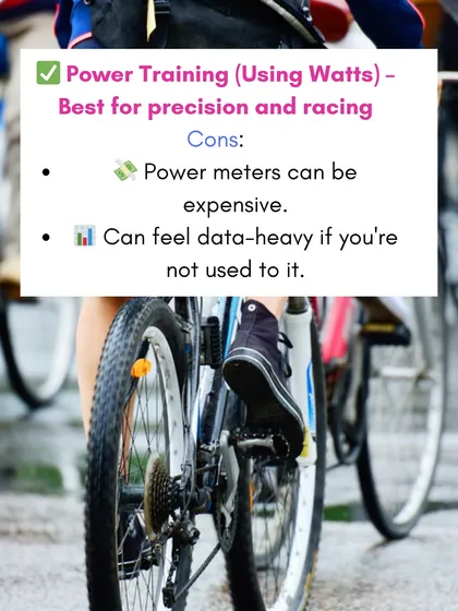 The cons of power training are mainly the cost of power meters and the fact that the data can feel overwhelming if you're not used to it. I help my clients simplify and understand this data.