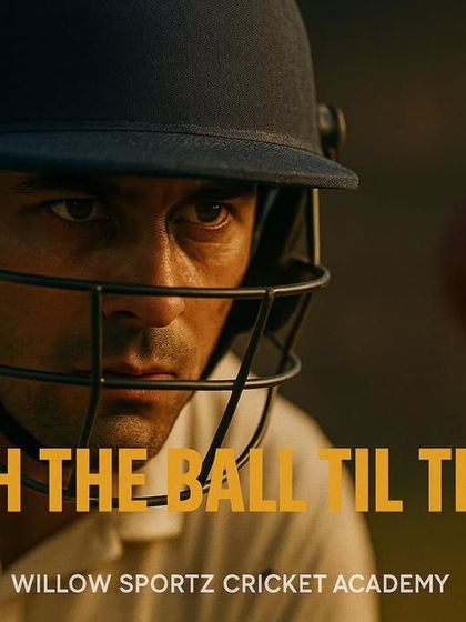 "Watch the Ball Till the End." We teach our batsmen to track the ball from the bowler's hand all the way to the bat.