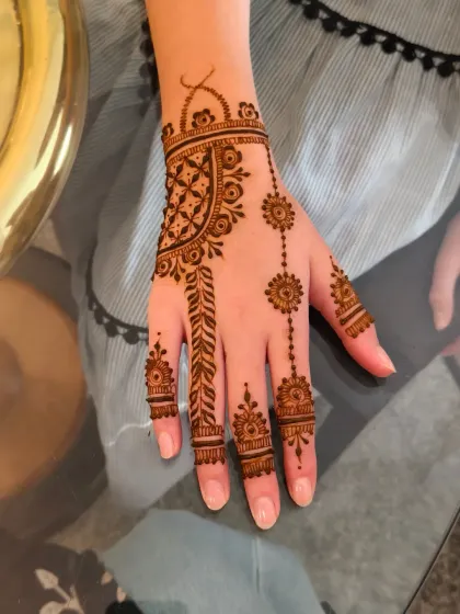 A delicate and stylish back-hand design created for a young client from the UK.