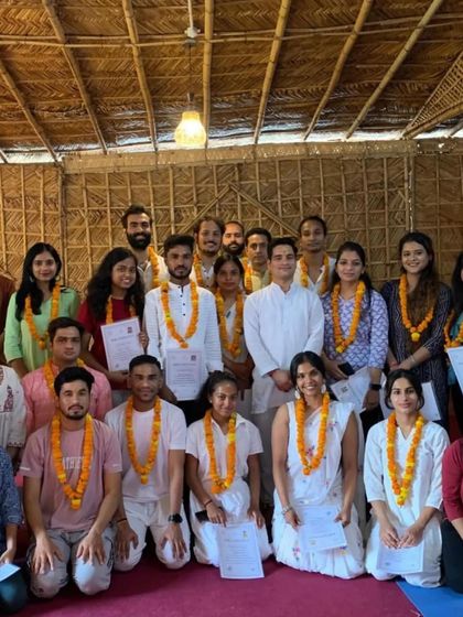 A group photo from my yoga teacher training. A community of like-minded souls on the same path.