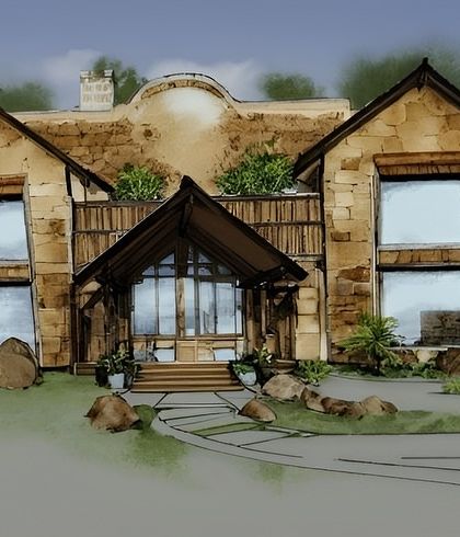A sneak peek into the architectural journey with our initial colored sketch of a farmhouse facade. It is always exciting to see how these rough ideas transform into stunning final designs.