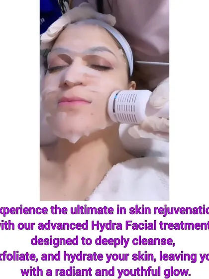 A client experiencing the deep cleansing and hydrating vortex of our popular HydraFacial. This treatment removes impurities while infusing the skin with nourishing serums for an instant, radiant glow.