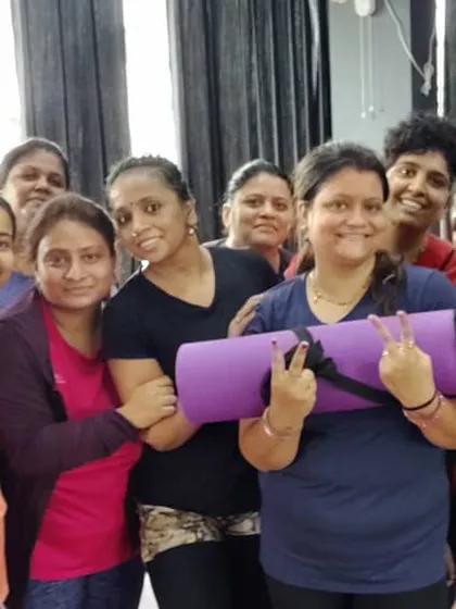 A happy post-workout selfie with my amazing crew. Seeing these smiles after a tough but rewarding dance fitness session is the best part of my day. Everyone comes with their mat and leaves with a smile.