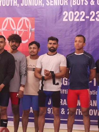 A team photo from the Delhi State Championship in 2022-23. It's a great memory of the camaraderie and collective effort that defines our weightlifting community.