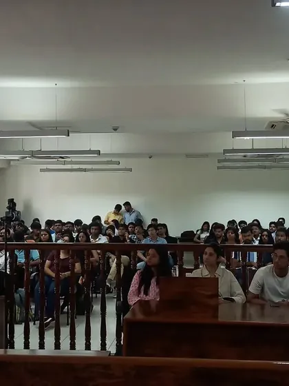 Addressing law students at the renowned Manipal University in Jaipur. It was a wonderful experience to be in the company of these future lawyers.