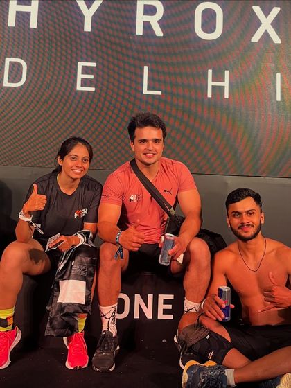 Coaching my athletes at Hyrox Delhi was an incredible experience. My focus was to ensure everyone finished safely and with a smile. It's about more than just competing; it's about the journey.