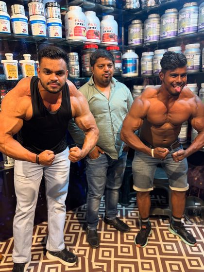 My monsters at the shop opening in Agra. Proud to support my athletes in their business ventures.