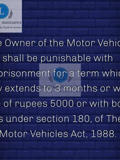 A clear explanation of the consequences for a vehicle owner who allows an unlicensed individual to drive, as per Section 180 of The Motor Vehicles Act, 1988.