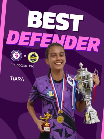 Tiara, recognized as the Best Defender for her solid performance with the U17 squad.