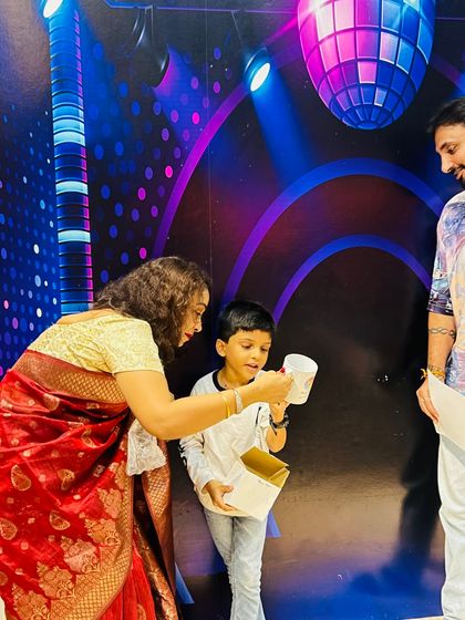 Aarav receives a gift along with his certificate, a small token to celebrate his big achievement. We believe in encouraging our little stars every step of the way.