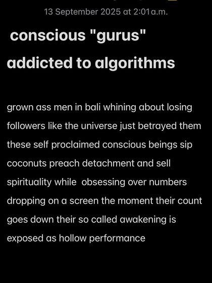 These men preach detachment while obsessing over algorithms, proving their awakening is a brand, not a reality.