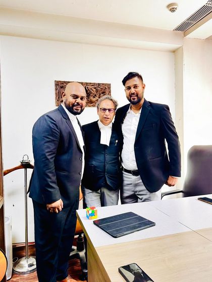With Senior Advocate Sachin Puri Sir in his office.