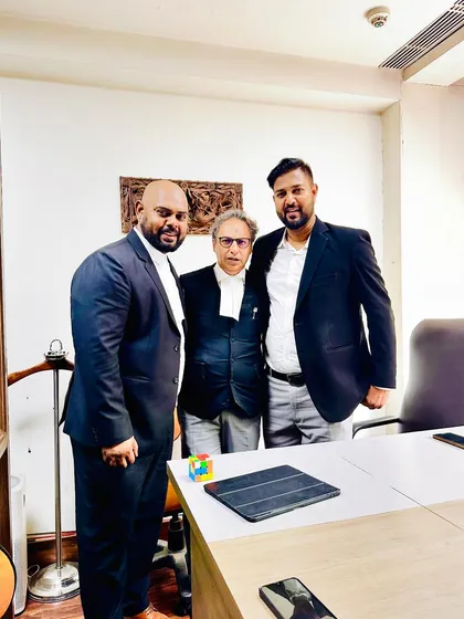 With Senior Advocate Sachin Puri Sir in his chamber during his birthday celebration.