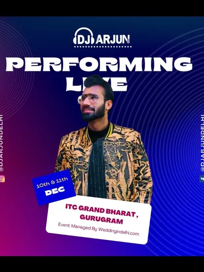 A two-day destination wedding event at the ITC Grand Bharat in Gurugram. I provide multi-day entertainment for large-scale celebrations.