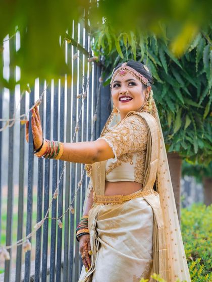 Another beautiful outdoor portrait from my wedding. The natural light shows the true finish of the makeup.