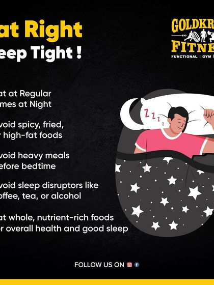 To improve your sleep quality, eat at regular times, avoid heavy or spicy meals before bed, and cut out sleep disruptors like coffee and alcohol in the evening.