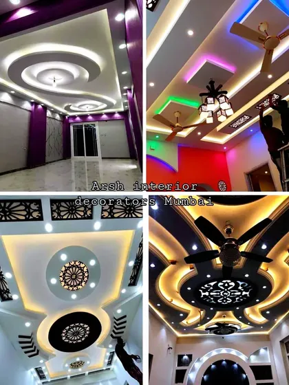 Excellent living room false ceiling designs, from elegant spiral patterns to grand, ornate ceilings with 'jaali' details.