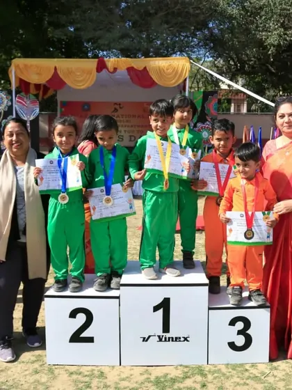 Another group of young champions on the victory podium. Their joy and pride are a powerful reminder of why we encourage sports from an early age.