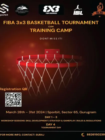 We provide a platform for you to test your skills against the best. This poster announces a FIBA 3x3 endorsed tournament and training camp held right here at our academy, showing our commitment to competitive basketball.