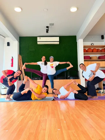Yoga at Hamsa is about connection and community. We love finding creative and fun ways to practice together, building trust and support with every group asana.