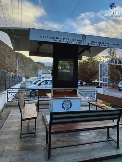 Our Smart Solar Hut installed at the Defence Institute of High Altitude Research (DIHAR), DRDO, in Leh. This deployment at 11,550 feet showcases the durability and resilience of our technology, engineered to perform in extreme weather conditions while serving our soldiers and society.