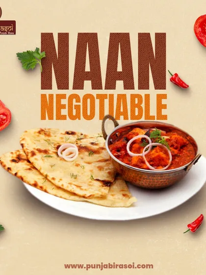 Our craving for a perfect meal is naan-negotiable. Our fluffy naans are the perfect companion to our rich and flavourful curries.