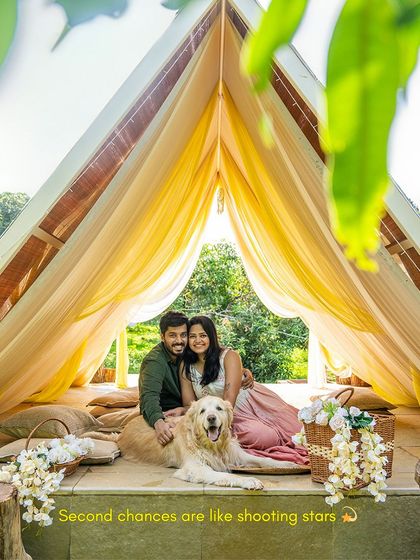 A stunning wide shot of Zuko and his family in a beautifully decorated tent. The caption "Second chances are like shooting stars" adds a layer of hope to his story.