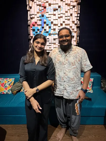 Another shot from the session with the wonderful Birju Kantharia sir. Every project is a chance to connect with fellow artists who share the same passion for music.