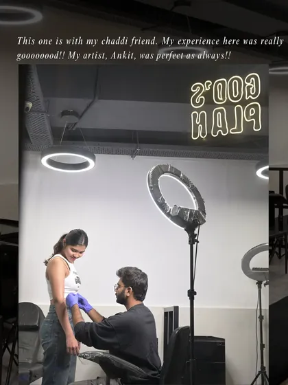 "My artist, Ankit, was perfect as always!!" A returning client trusts us to create another perfect piece, this time with her childhood friend.