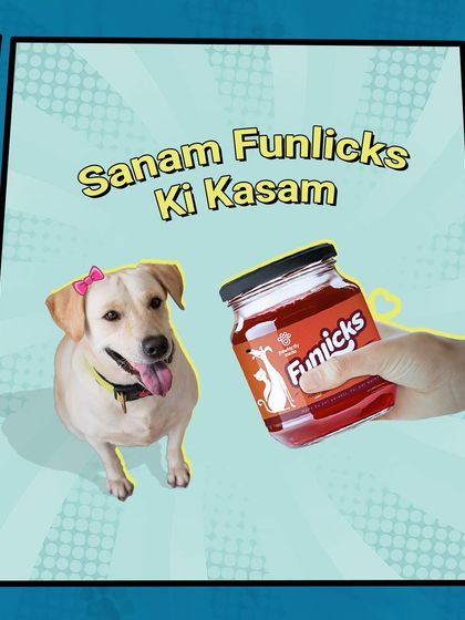 Sanam Funlicks Ki Kasam! Your pet will swear by the deliciousness of our unique jams and jellies. A truly special treat for your one and only.