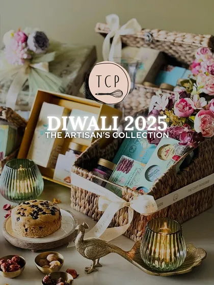 Gifting is an art, and our Artisan's Collection for Diwali is designed to be a masterpiece. We curate our best-selling tea cakes, cookies, and nuts into elegant trunks and baskets that make a beautiful statement.