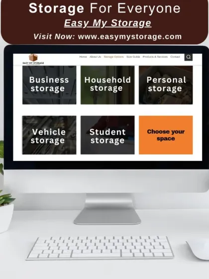 We offer storage for everyone. Our website shows the variety of options available, including business, household, personal, vehicle, and student storage, allowing you to choose the perfect space for your requirements.