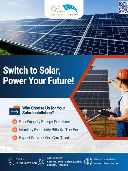 Switch to solar and power your future. My expert service team ensures your solar installation is eco-friendly and puts an end to monthly electricity bills. You can trust my service.