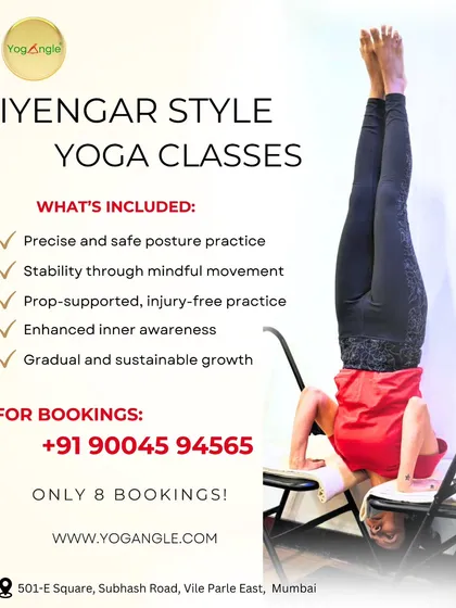 Our Iyengar style classes are built on the pillars of precise posture, mindful movement, and prop supported practice. This approach ensures an injury free journey toward stability and enhanced inner awareness, allowing for gradual and sustainable growth.