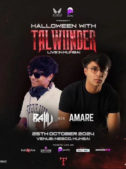The official announcement for my B2B set with Amare, opening for Talwiinder's Halloween show. We brought an exclusive mix of Commercial, HipHop, and Punjabi music.