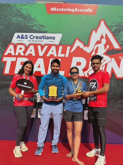 More winners on the podium at the Aravali Trail Run. Our events provide a platform for athletes to shine.
