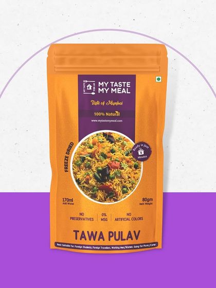 You don't have to be on the streets of Mumbai to enjoy a delicious Tawa Pulav. My ready-to-eat version is made with natural ingredients and is ready in minutes.