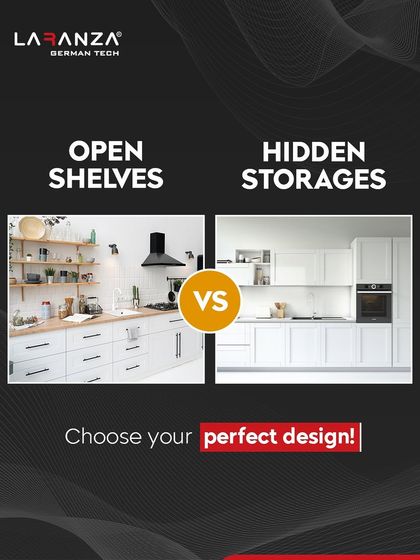 Open shelves or hidden storage? I can help you choose your perfect design. Each offers a unique approach to modern interiors, from curated aesthetics to visual clarity.
