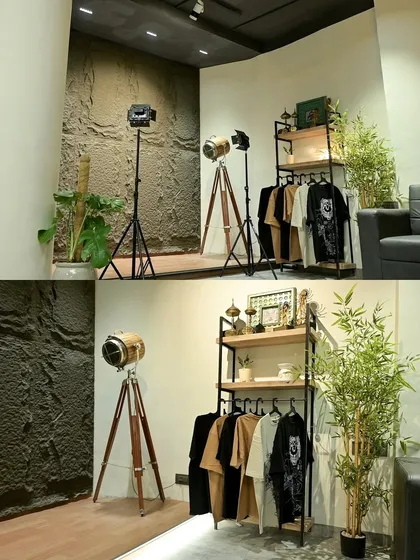 Art and inspiration are everywhere in our studio. From our custom decor to our merchandise display, we've created a space that celebrates creativity and makes you feel at home.