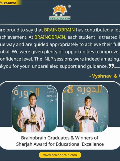 A powerful testimonial from two of our graduates and winners of the Sharjah Award for Educational Excellence. They credit our unique approach and NLP sessions for their achievement.