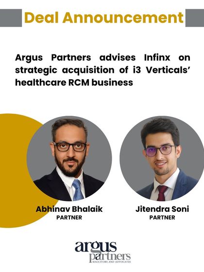 We advised Infinx on its strategic acquisition of i3 Verticals' Healthcare Revenue Cycle Management (RCM) business for approximately USD 96 million. This deal expanded our client's footprint in the US healthcare market, particularly with academic medical centers.